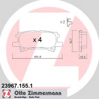 ZIMMERMANN 239671551 Комплект гальмівних колодок, дискове гальмо