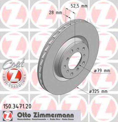 ZIMMERMANN 150347120 гальмівний диск