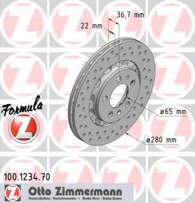 ZIMMERMANN 100123470 гальмівний диск