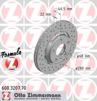 ZIMMERMANN 600320770 гальмівний диск