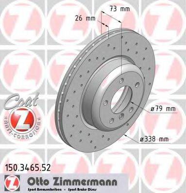 ZIMMERMANN 150346552 гальмівний диск