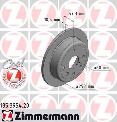 ZIMMERMANN 185395420 гальмівний диск