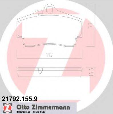 ZIMMERMANN 217921559 Комплект гальмівних колодок, дискове гальмо