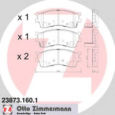 ZIMMERMANN 238731601 Комплект гальмівних колодок, дискове гальмо