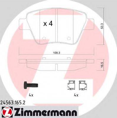 ZIMMERMANN 245631652 Комплект гальмівних колодок, дискове гальмо