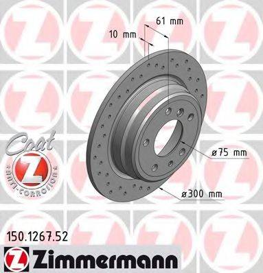 ZIMMERMANN 150126752 гальмівний диск