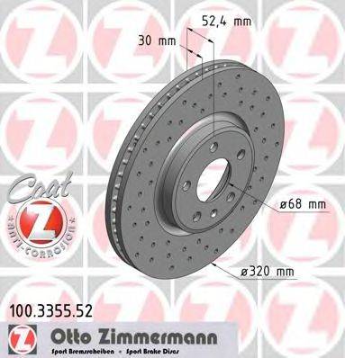 ZIMMERMANN 100335552 гальмівний диск