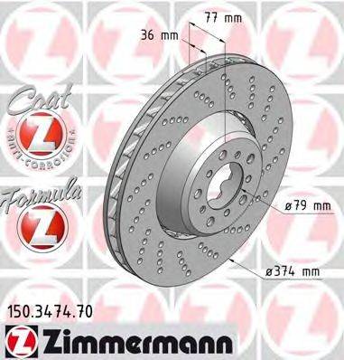 ZIMMERMANN 150347470 гальмівний диск