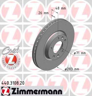 ZIMMERMANN 440310820 гальмівний диск