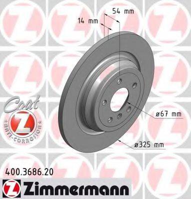 ZIMMERMANN 400368620 гальмівний диск