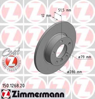 ZIMMERMANN 150126820 гальмівний диск