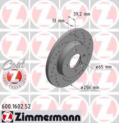 ZIMMERMANN 600160252 гальмівний диск