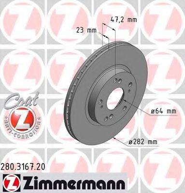 ZIMMERMANN 280316720 гальмівний диск