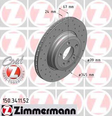 ZIMMERMANN 150341152 гальмівний диск