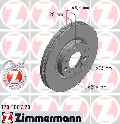 ZIMMERMANN 370308720 гальмівний диск