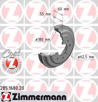 ZIMMERMANN 285168020 Гальмівний барабан