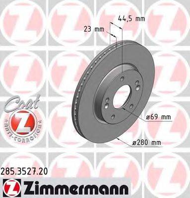 ZIMMERMANN 285352720 гальмівний диск