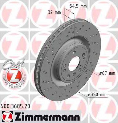 ZIMMERMANN 400368520 гальмівний диск