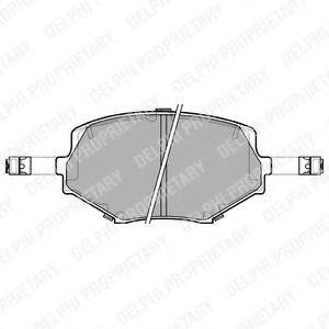 DELPHI LP1074 Комплект гальмівних колодок, дискове гальмо