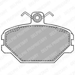 DELPHI LP1444 Комплект гальмівних колодок, дискове гальмо