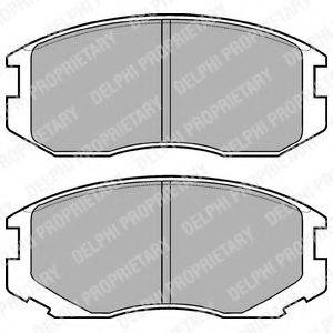 DELPHI LP1594 Комплект гальмівних колодок, дискове гальмо