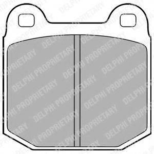 DELPHI LP1814 Комплект гальмівних колодок, дискове гальмо
