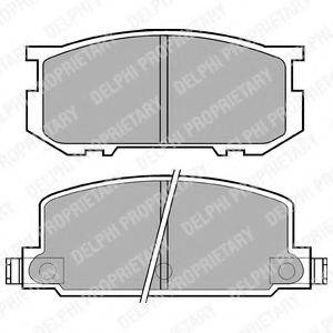 DELPHI LP220 Комплект гальмівних колодок, дискове гальмо