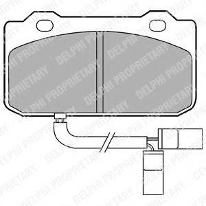 DELPHI LP432 Комплект гальмівних колодок, дискове гальмо