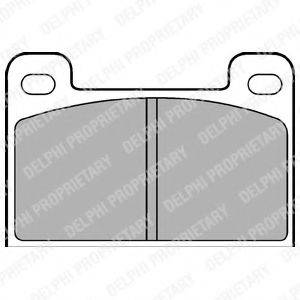 DELPHI LP537 Комплект гальмівних колодок, дискове гальмо
