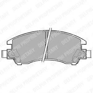 DELPHI LP547 Комплект гальмівних колодок, дискове гальмо