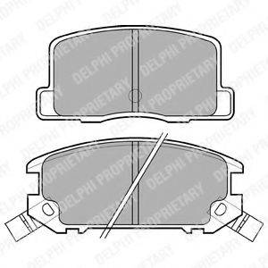 DELPHI LP574 Комплект гальмівних колодок, дискове гальмо