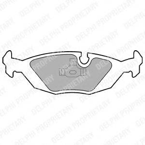 DELPHI LP576 Комплект гальмівних колодок, дискове гальмо