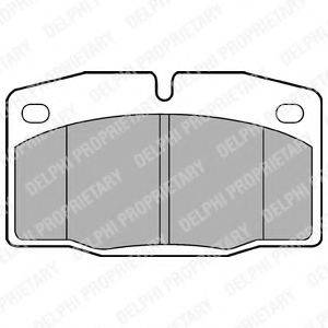 DELPHI LP581 Комплект гальмівних колодок, дискове гальмо