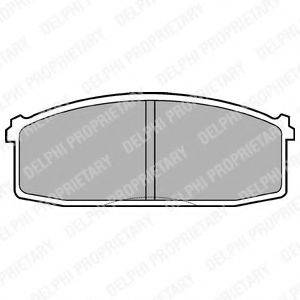 DELPHI LP687 Комплект гальмівних колодок, дискове гальмо