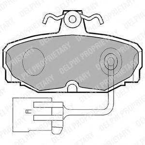 DELPHI LP868 Комплект гальмівних колодок, дискове гальмо