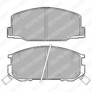 DELPHI LP942 Комплект гальмівних колодок, дискове гальмо