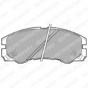 DELPHI LP964 Комплект гальмівних колодок, дискове гальмо