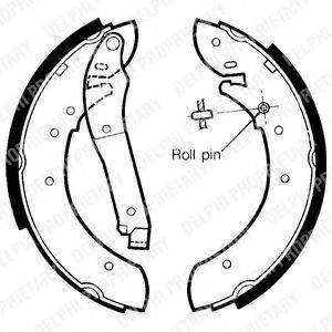 DELPHI LS1349 Комплект гальмівних колодок