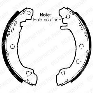 DELPHI LS1434 Комплект гальмівних колодок