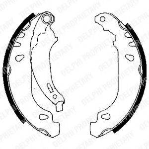 DELPHI LS1844 Комплект гальмівних колодок