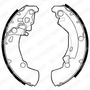 DELPHI LS1956 Комплект гальмівних колодок