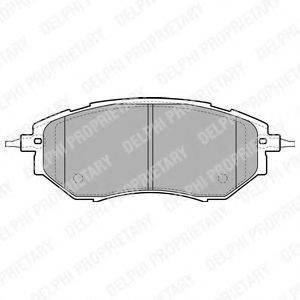 DELPHI LP1941 Комплект гальмівних колодок, дискове гальмо