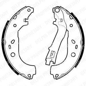 DELPHI LS1979 Комплект гальмівних колодок