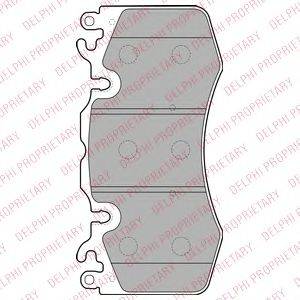DELPHI LP2187 Комплект гальмівних колодок, дискове гальмо