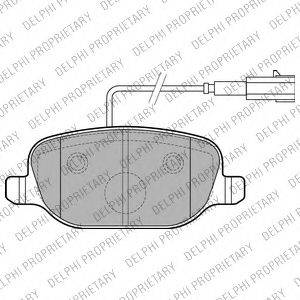 DELPHI LP2223 Комплект гальмівних колодок, дискове гальмо