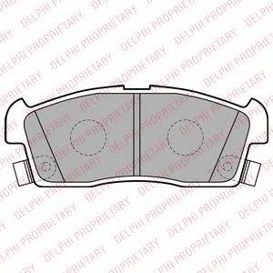 DELPHI LP2258 Комплект гальмівних колодок, дискове гальмо