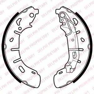DELPHI LS2050 Комплект гальмівних колодок