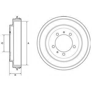 DELPHI BF540 Гальмівний барабан