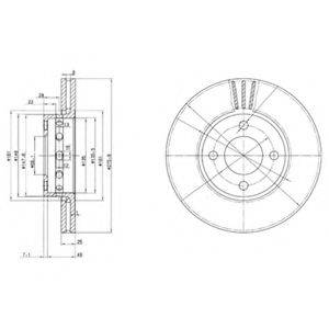 DELPHI BG2748 гальмівний диск