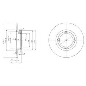 DELPHI BG2400 гальмівний диск